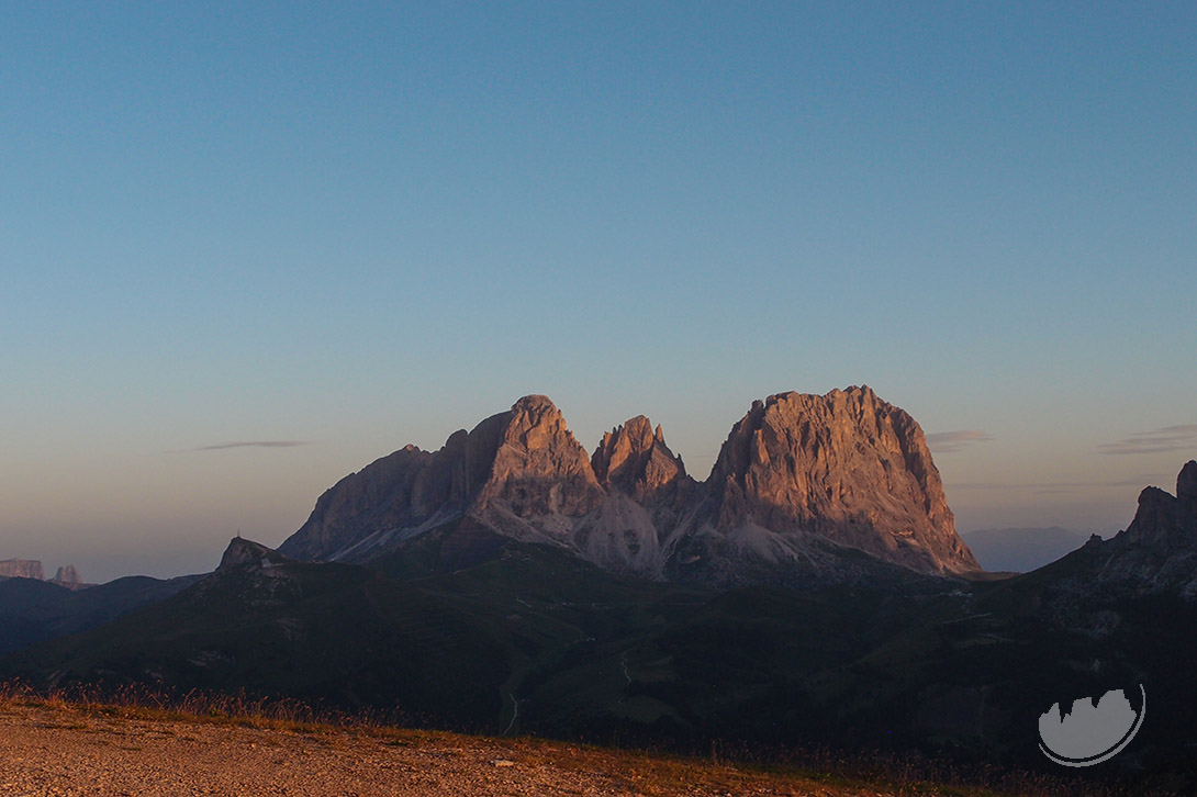 Sassolungo at dawn